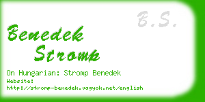 benedek stromp business card